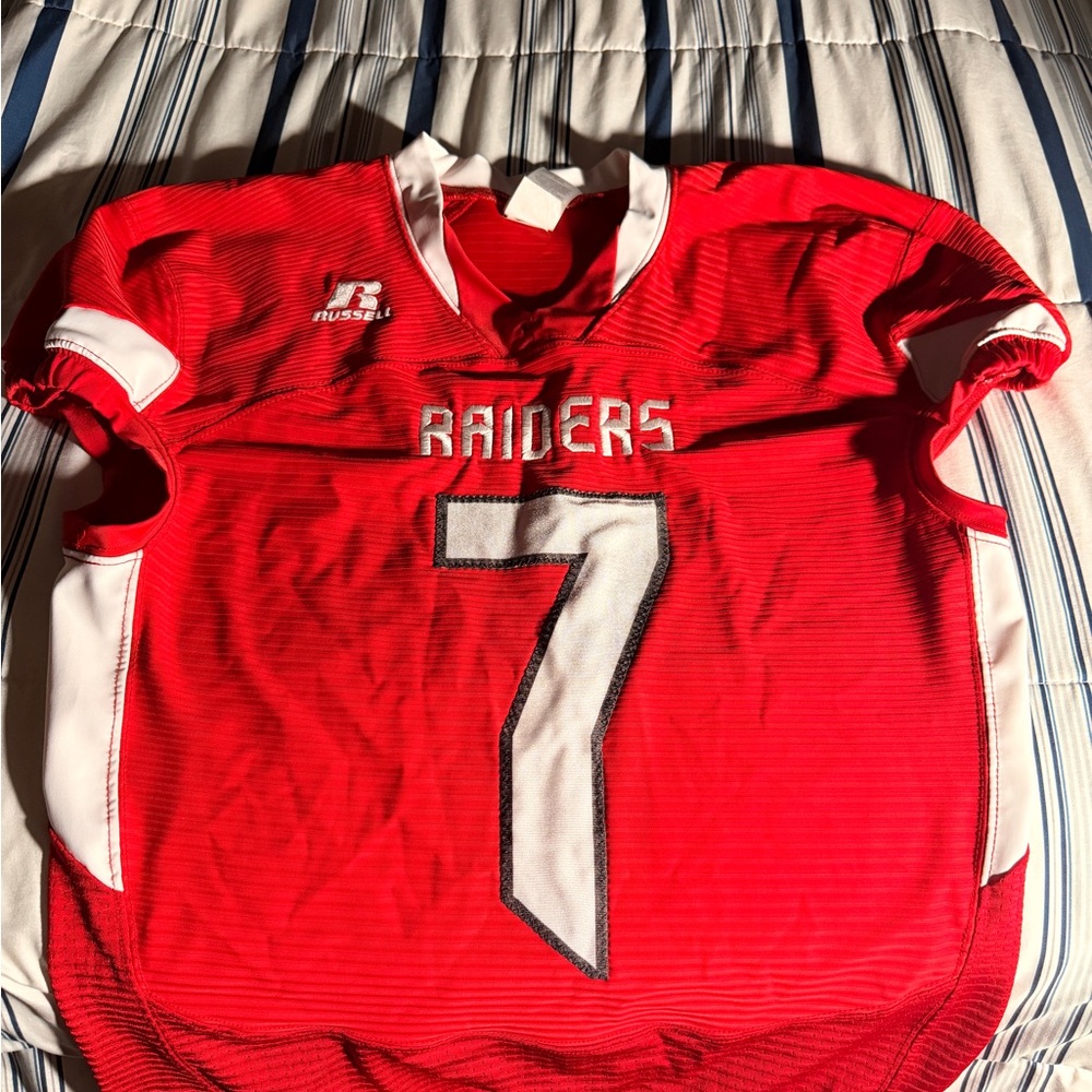 Russell Athletic Red and White Raiders Jersey